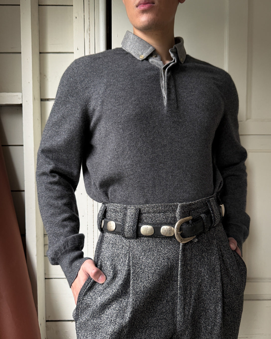 Brunello cucinelli トップス　ダークグレー Brunello Cucinelli Cashmere Sweater | L - Lucky Vintage