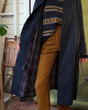 80s Burberry Belted Trench | M-L