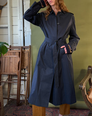 80s Burberry Belted Trench | M-L