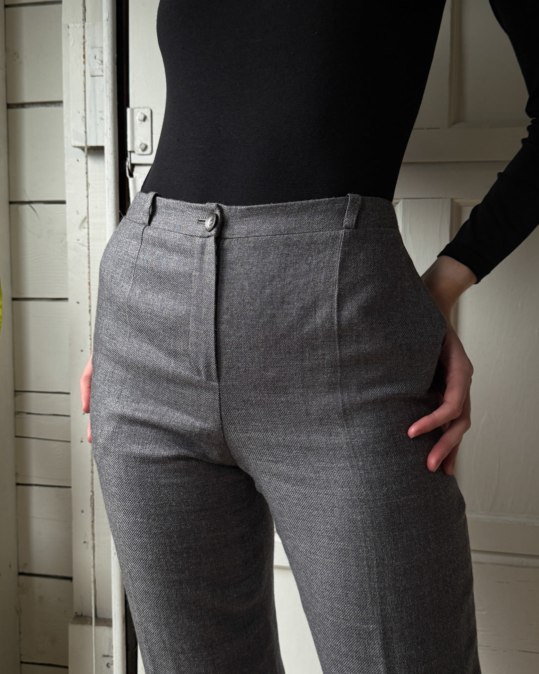 05 Chanel Gray Cashmere Pants | S