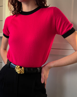 Chanel Pink Cashmere Sweater | M