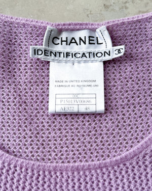 00C Chanel Lavender Cashmere Tank | L