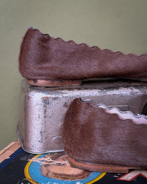 Chloe Brown Calf Hair Lauren Flats | 8