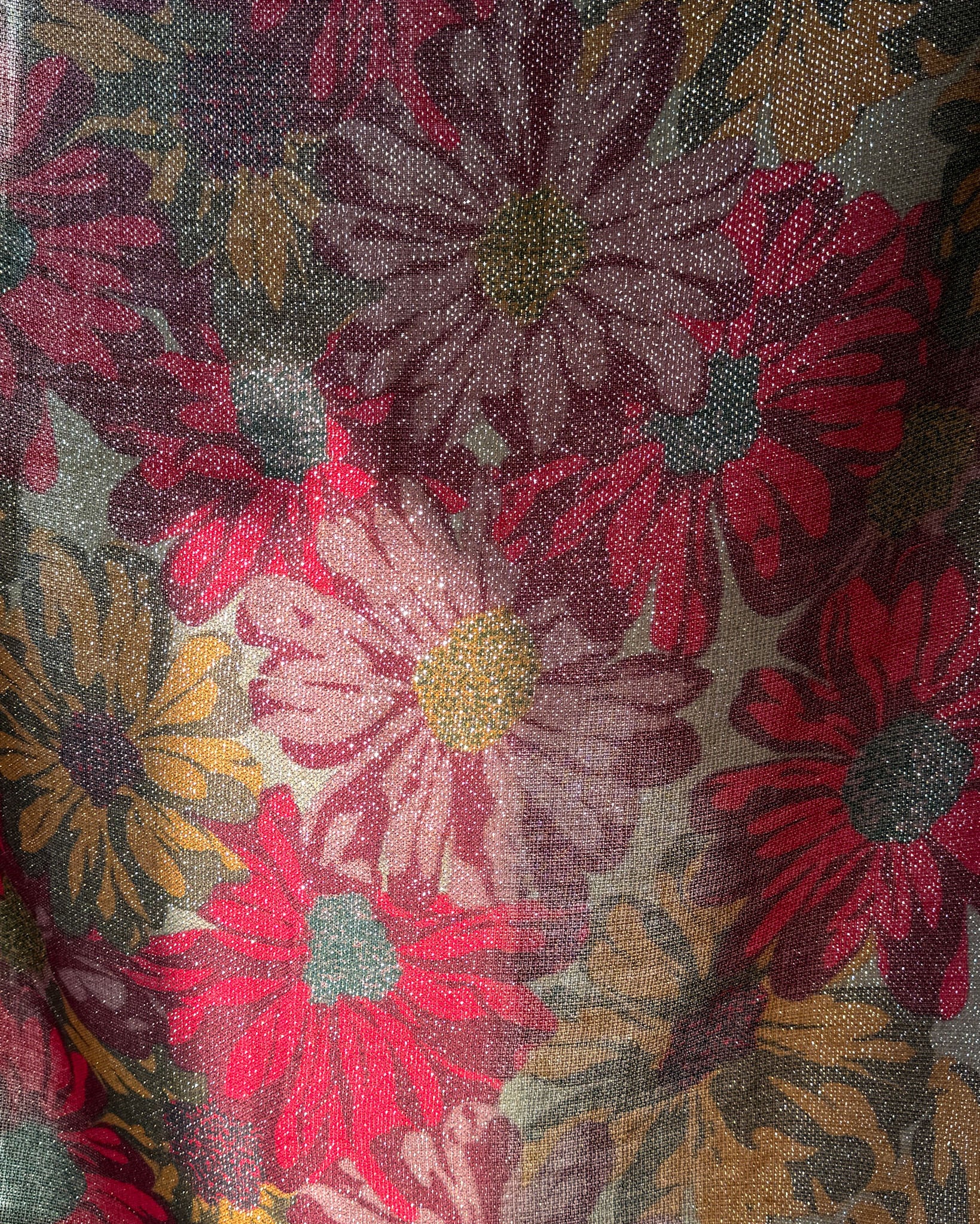 Chloe Floral Metallic Wool Shawl