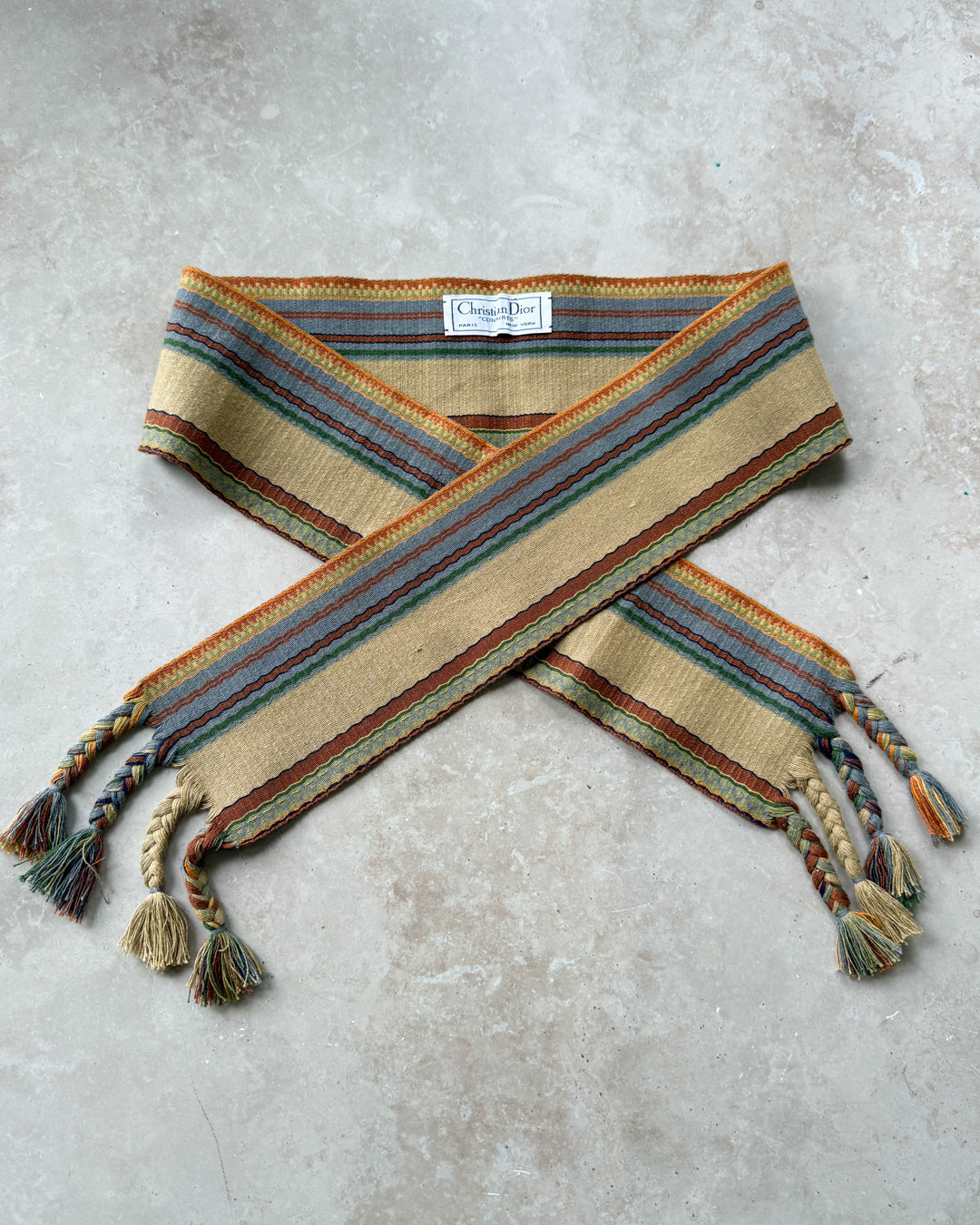 80s Dior Woven Obi Belt