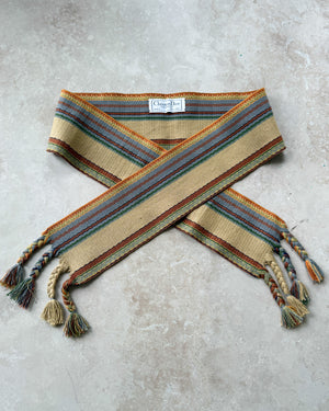 80s Dior Woven Obi Belt