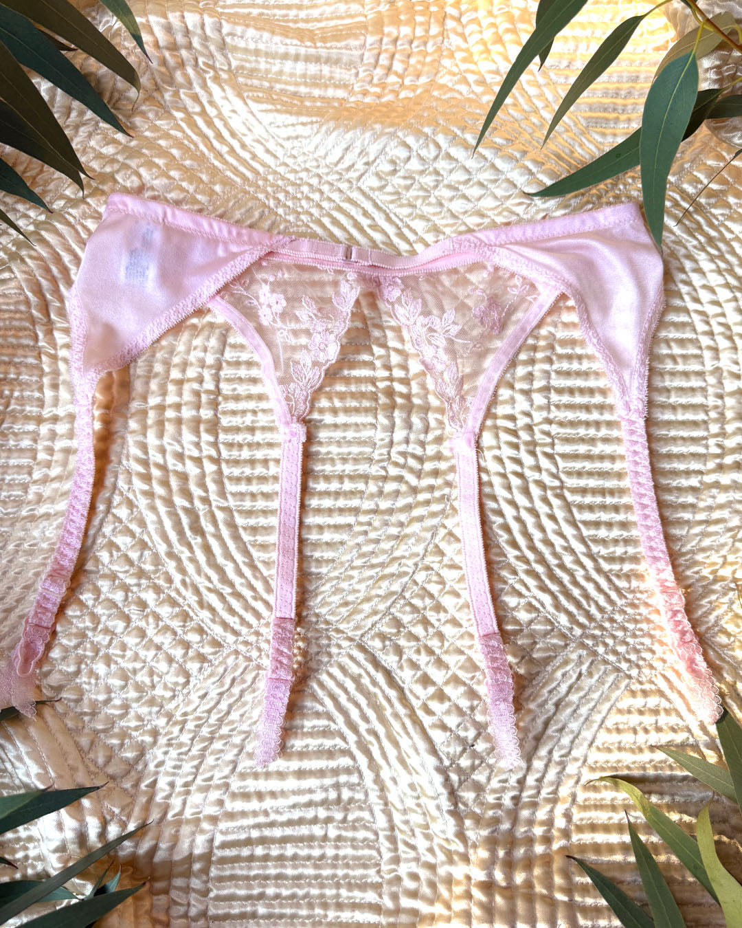 80s Christian Dior Pink Garter | XS-M