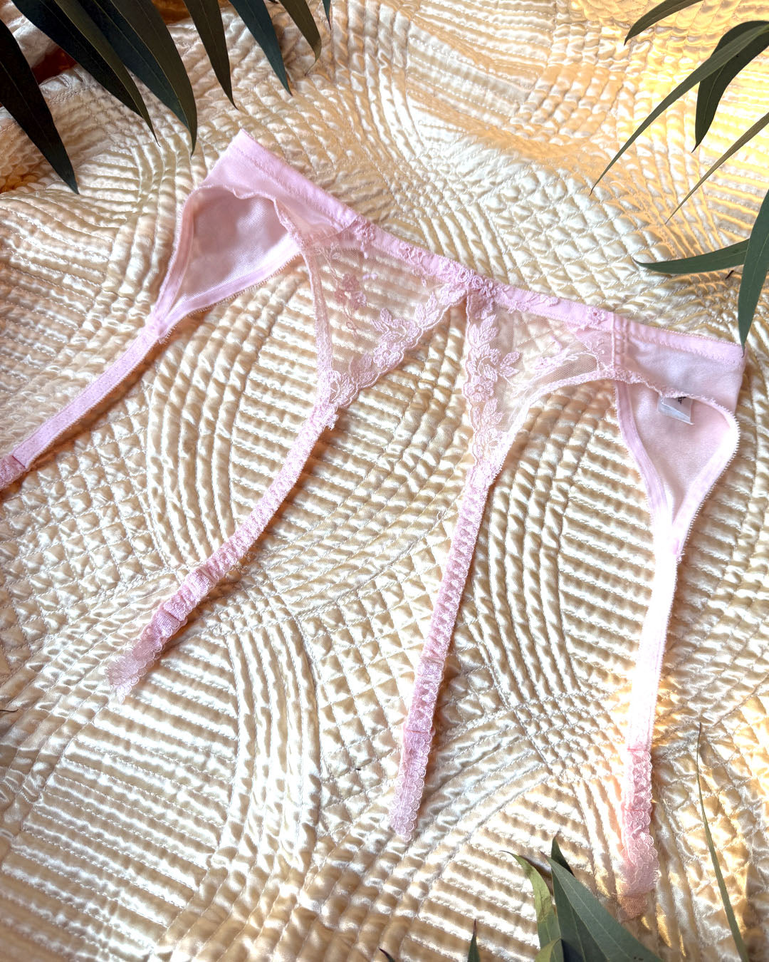 80s Christian Dior Pink Garter | XS-M
