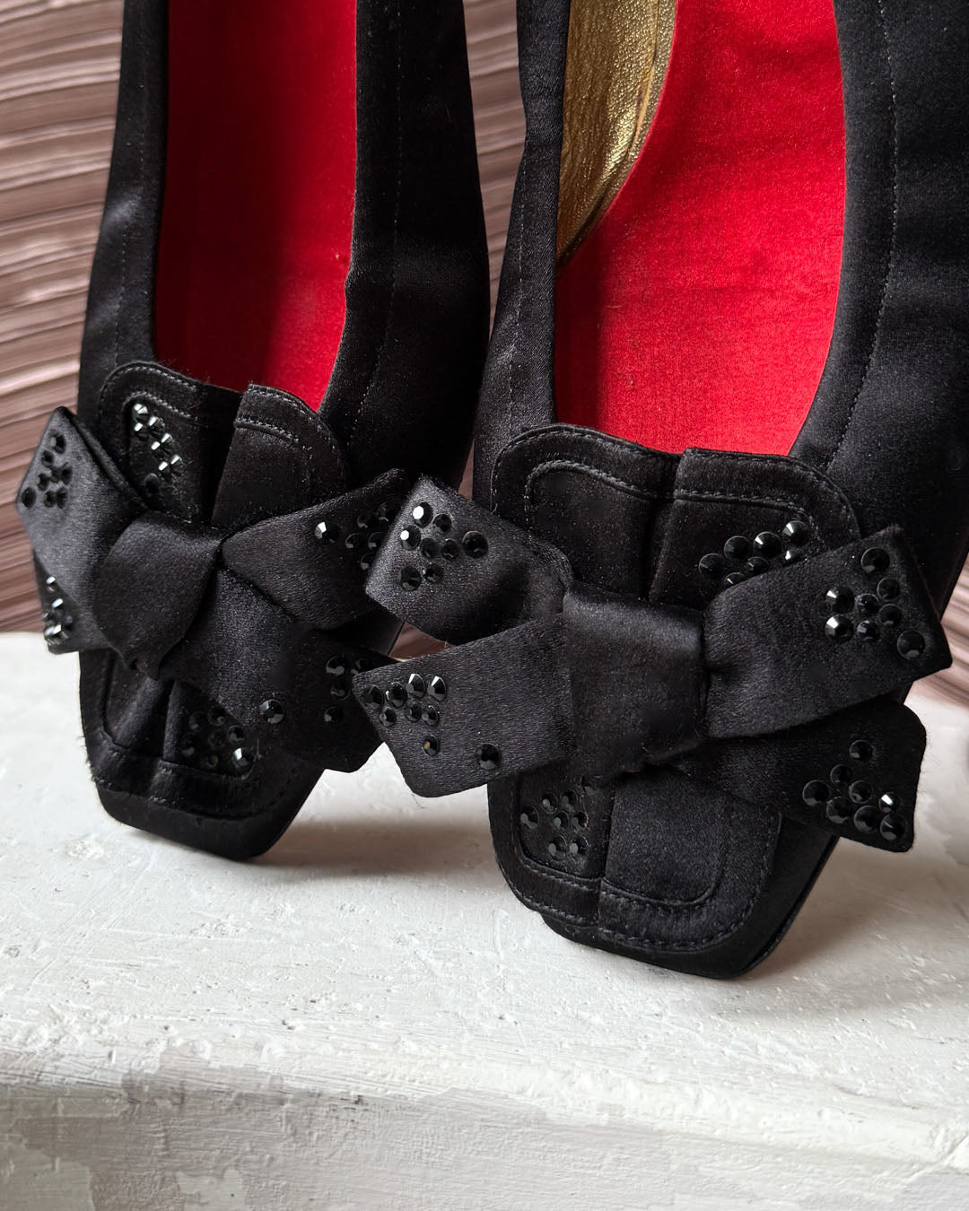 Christian Lacroix Silk Kitten Heels | 10