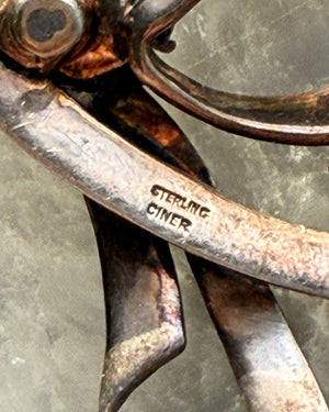 40s Ciner Sterling Heart Brooch