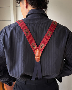 Cole Haan Burgundy Suspenders