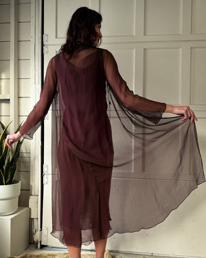 The Danes Silk Chiffon Dress Set | M