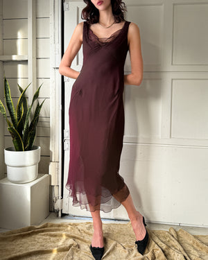 The Danes Silk Chiffon Dress Set | M
