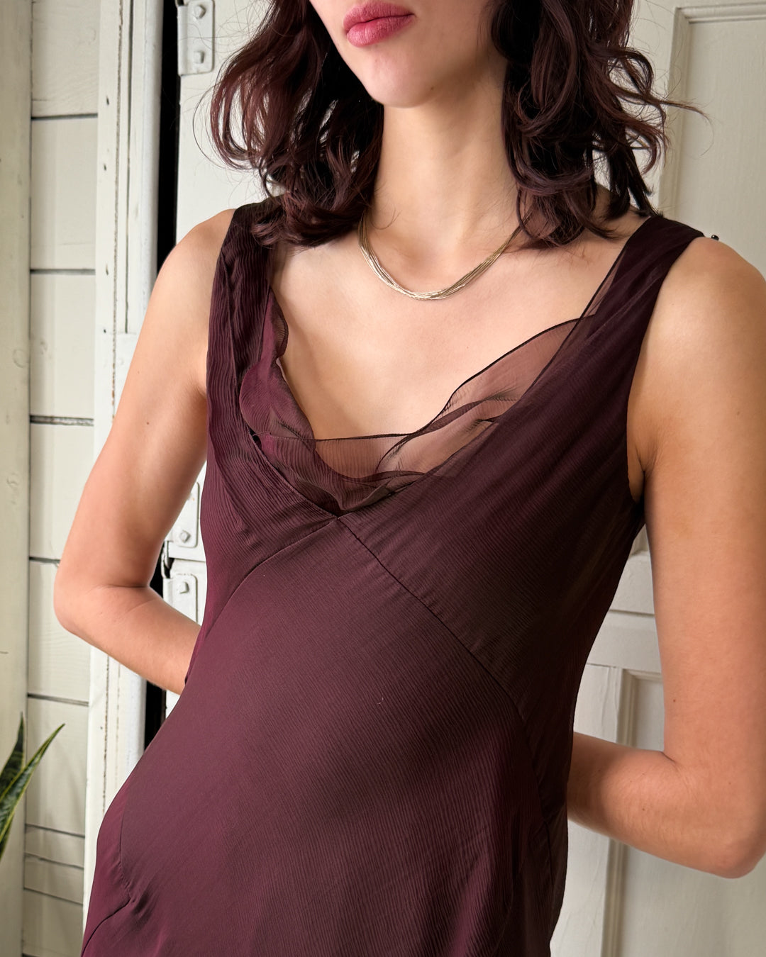 The Danes Silk Chiffon Dress Set | M