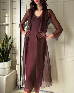 The Danes Silk Chiffon Dress Set | M