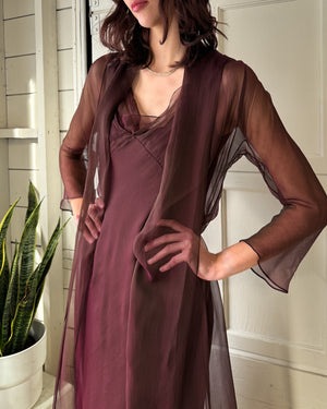 The Danes Silk Chiffon Dress Set | M