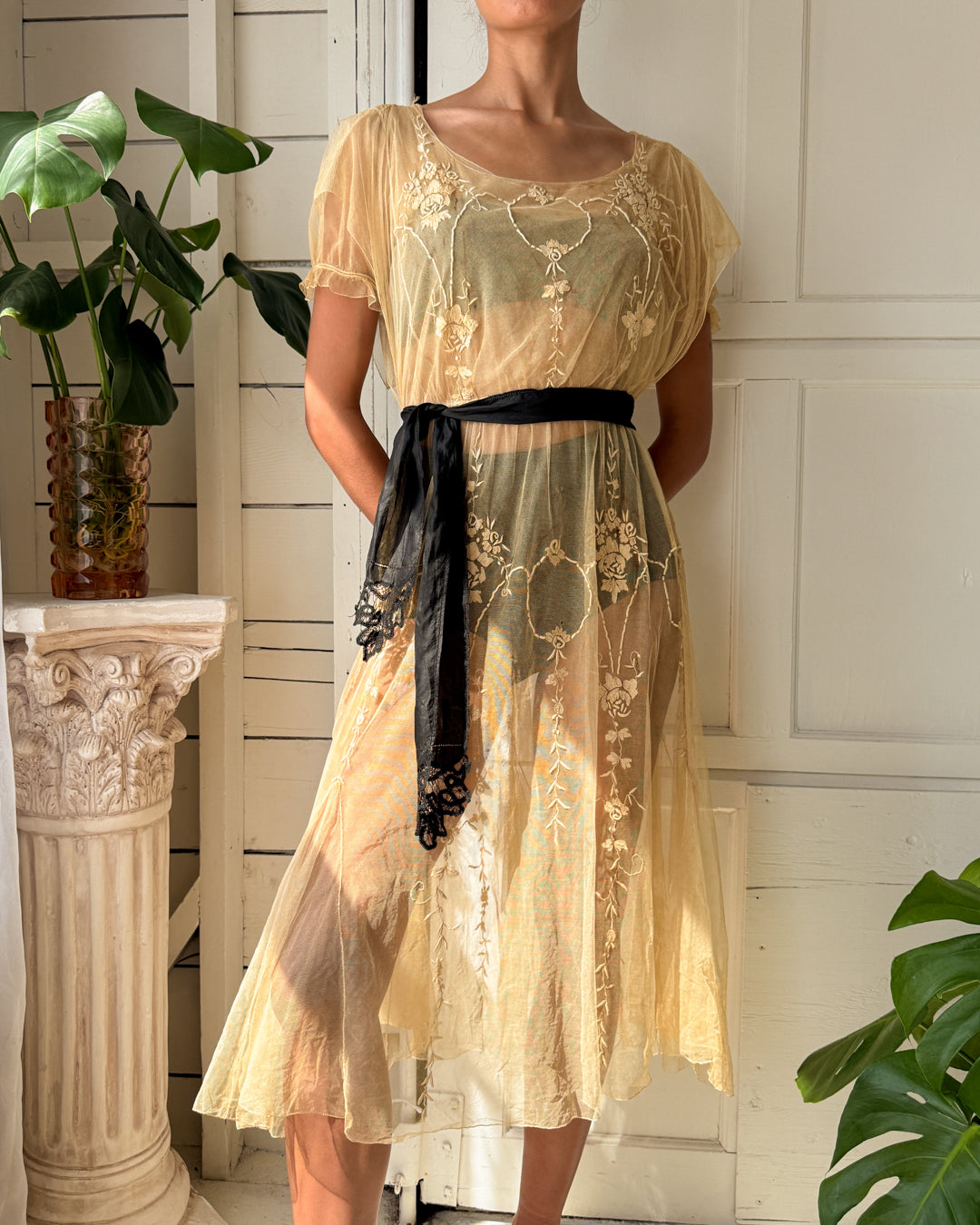 Edwardian Net Lace Dress | S