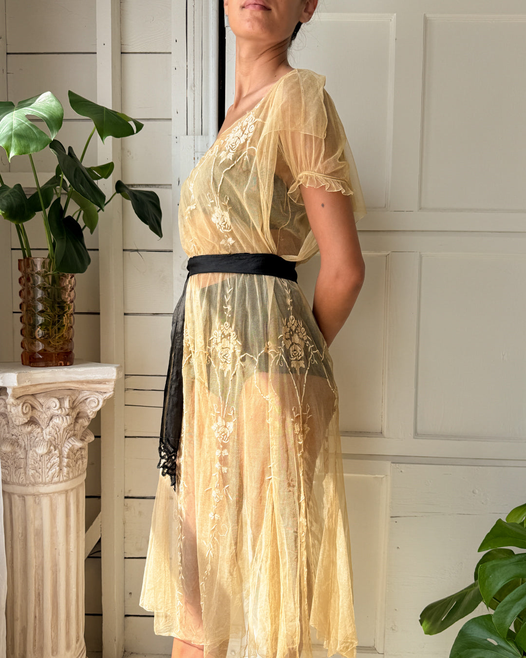 Edwardian Net Lace Dress | S