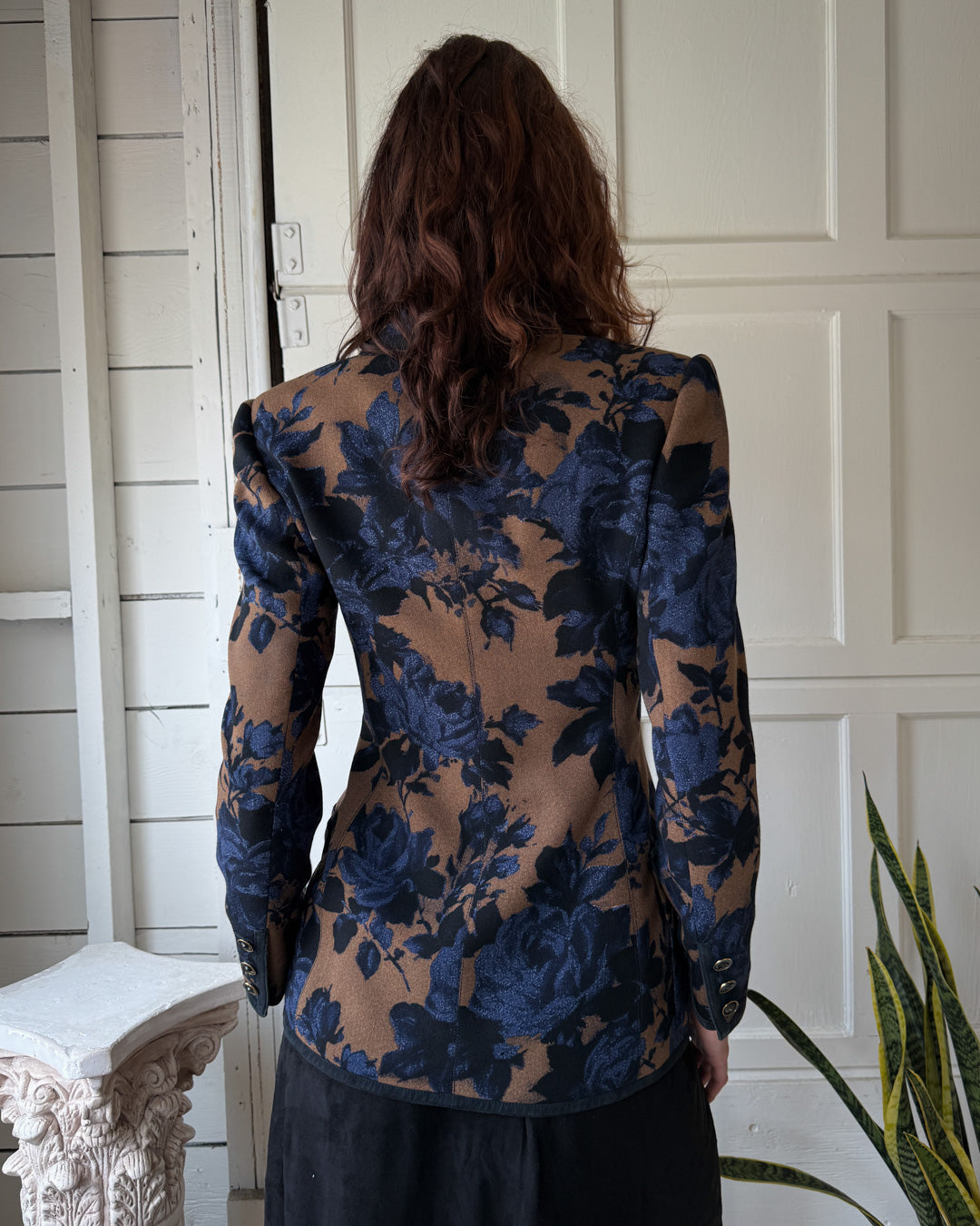 90s Ungaro Floral Print Blazer | M