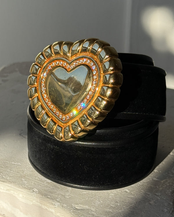 エスカーダ　ESCADA ベルト　ヴィンテージ 80s Escada Velvet Heart Belt - Lucky Vintage