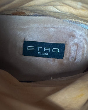 Etro Paisley Leather Boots | 8.5