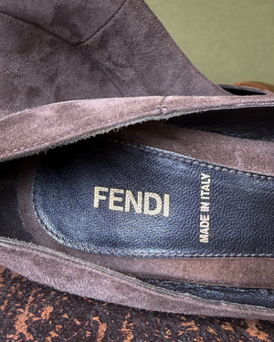Fendi Suede Wedge Heels | 6.5