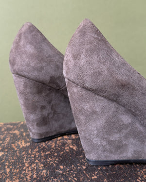 Fendi Suede Wedge Heels | 6.5