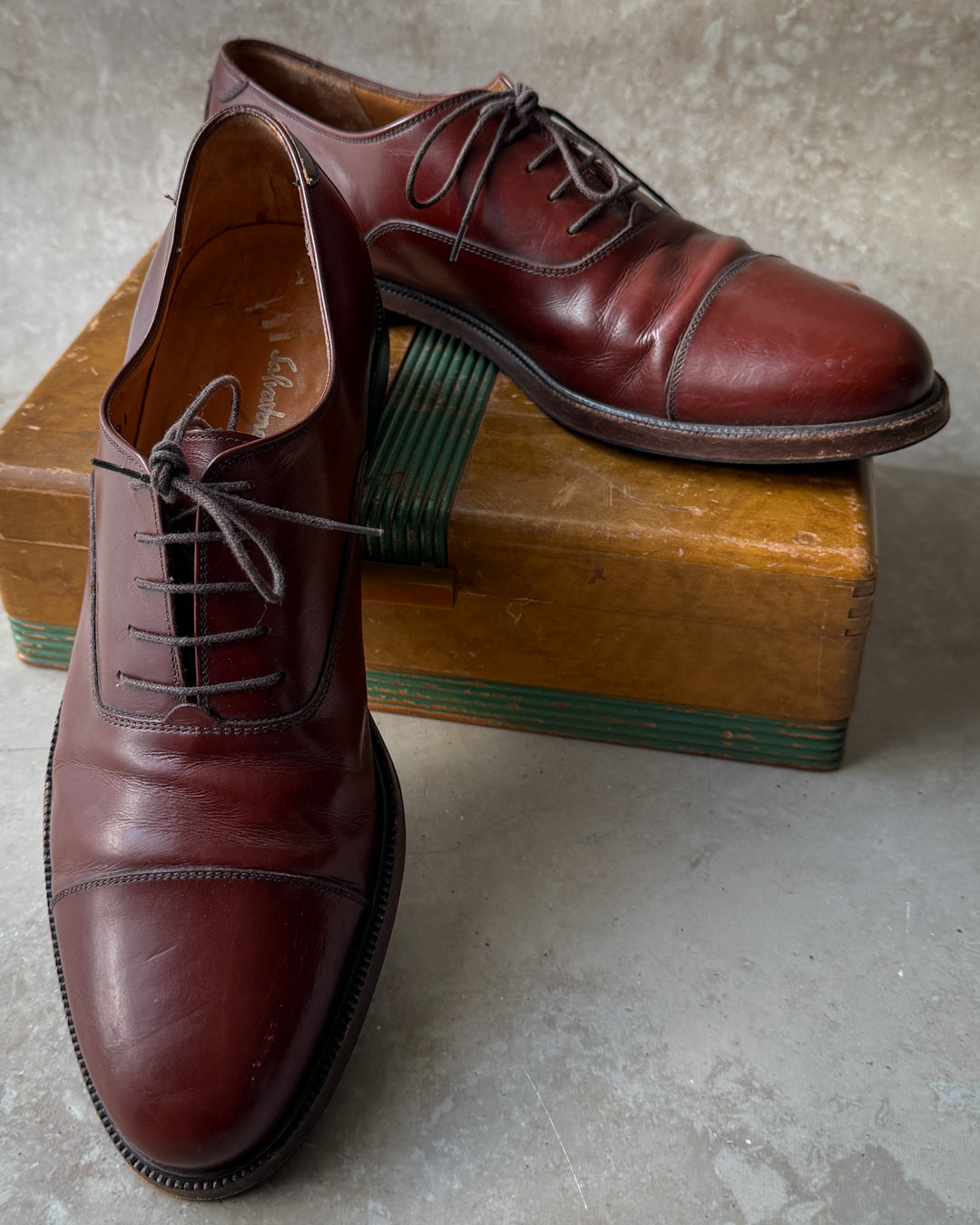 Ferragamo Brown Leather Oxfords | 10