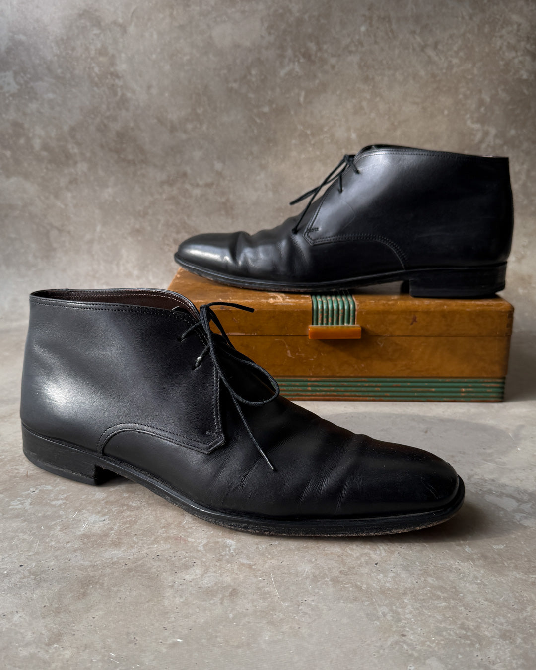 Ferragamo Leather Chukka Boots | 10