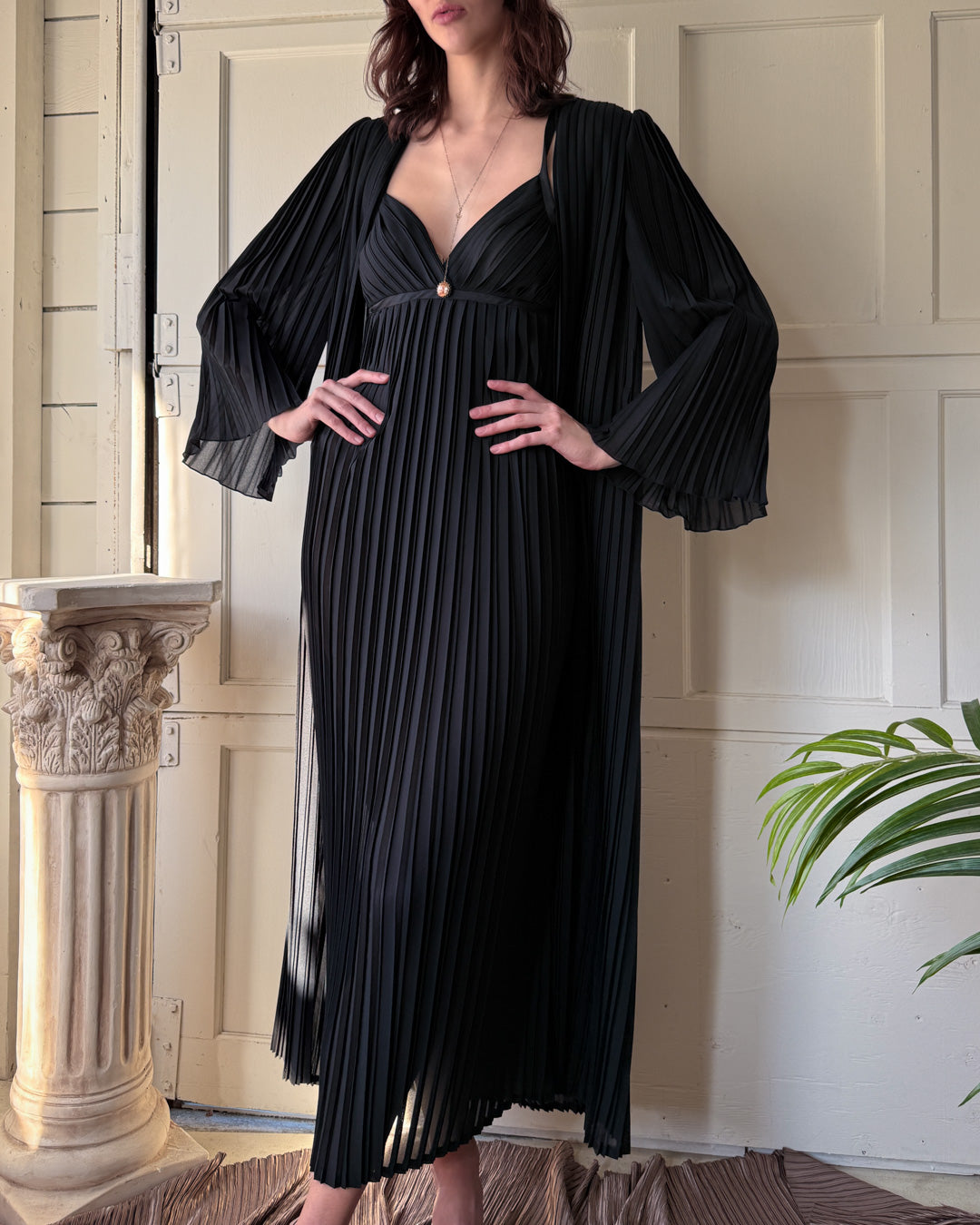 long black satin slip dress Satin slip dress black – TOTEME