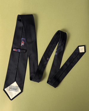 90s Ferre Silk Tattoo Tie