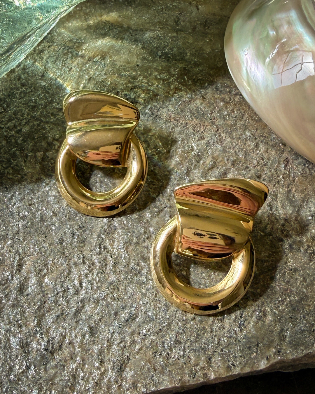 Givenchy Polished Gold Earrings