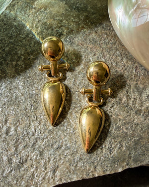 Givenchy Gold Teardrop Earrings