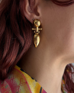 Givenchy Gold Teardrop Earrings