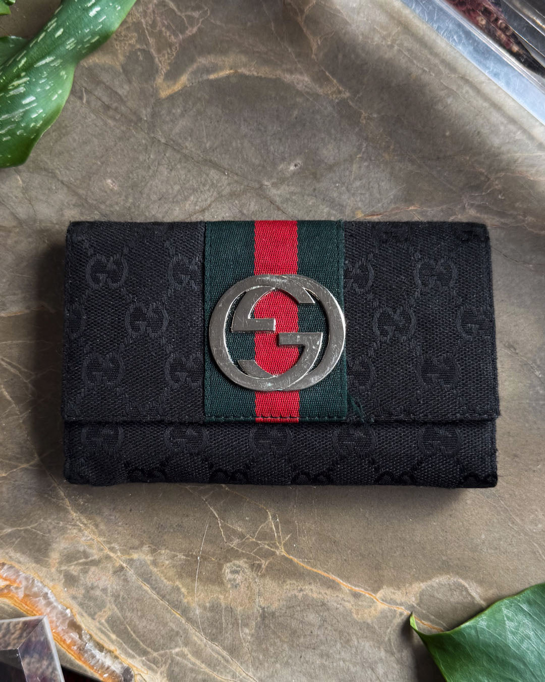 Gucci Monogram Tri-Fold Wallet