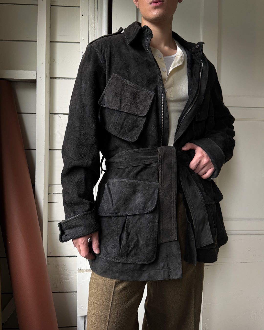 00s Gucci Suede Jacket | M-L