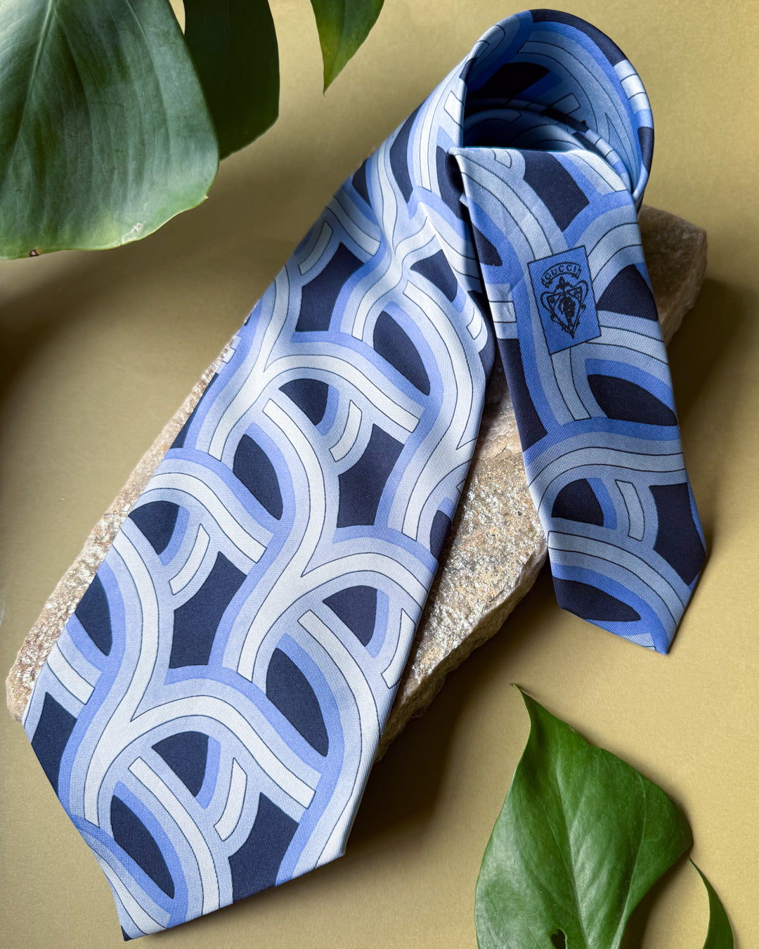 Gucci Blue Silk Tie