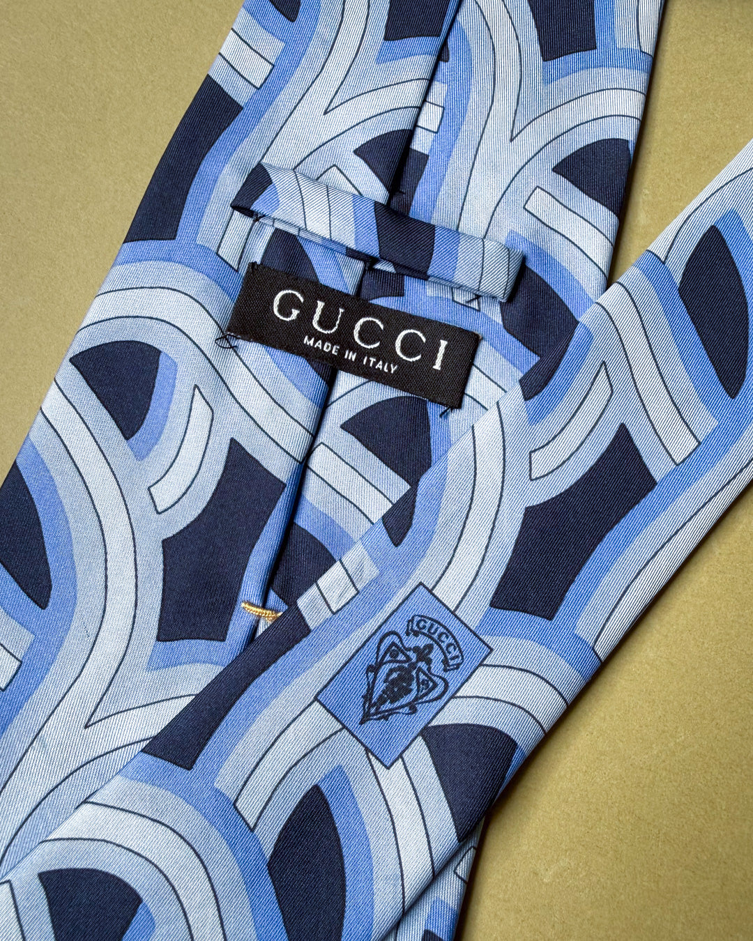 Gucci Blue Silk Tie