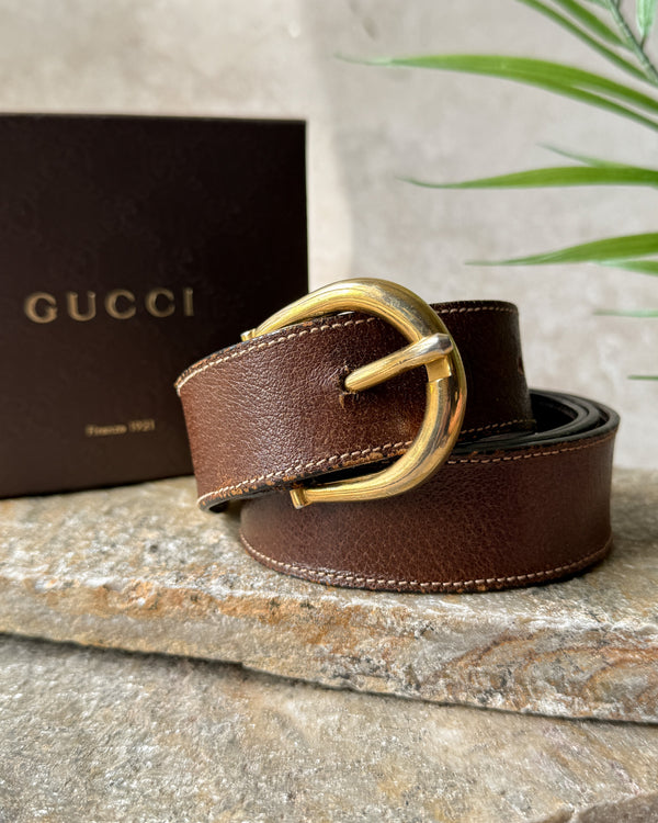GUCCI ホースビット ベルト ブラウン ヴィンテージ GUCCIホースビット