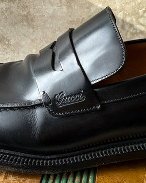 Gucci Black Penny Loafers | 9.5