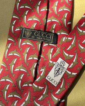 Gucci Dolphins Silk Tie