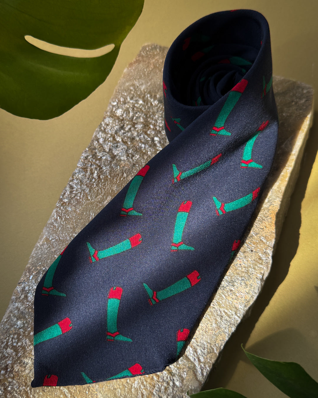 Gucci Riding Boots Silk Tie
