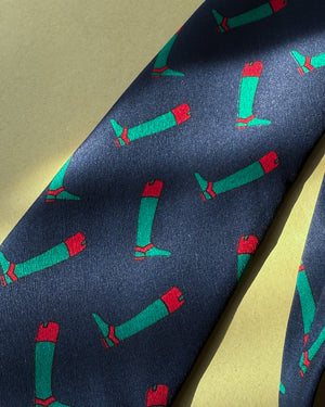 Gucci Riding Boots Silk Tie