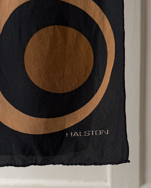 Halston Dots Rectangular Silk Scarf