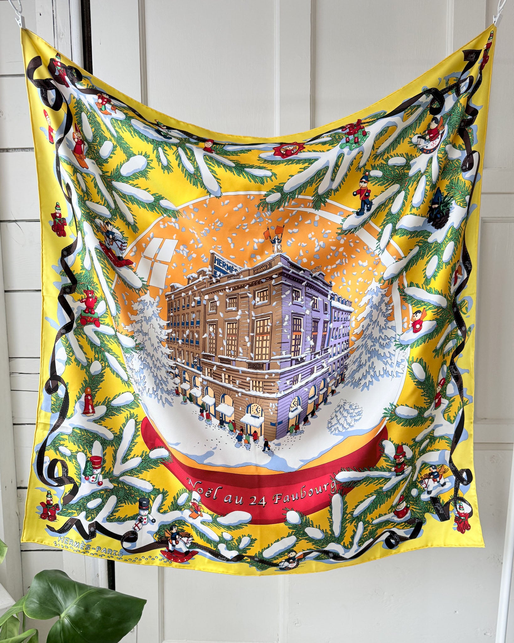 Hermes Noel Au 24 Faubourg Silk Scarf