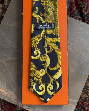 Hermès Baroque Scarf Print Silk Tie