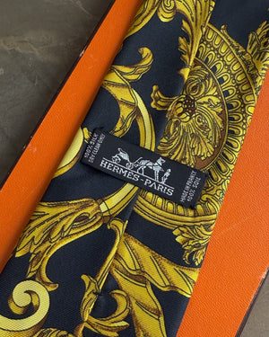 Hermès Baroque Scarf Print Silk Tie