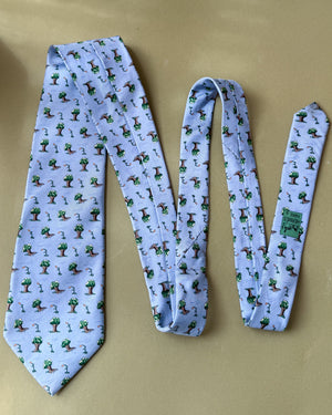 Hermès The Oak & The Reed Silk Tie