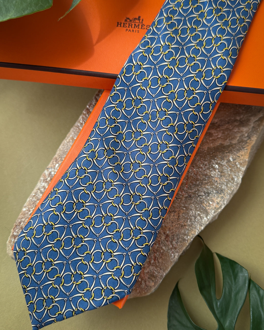 Hermès Blue Silk Tie