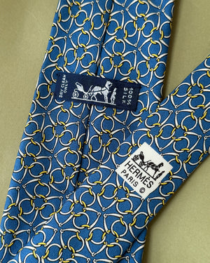 Hermès Blue Silk Tie